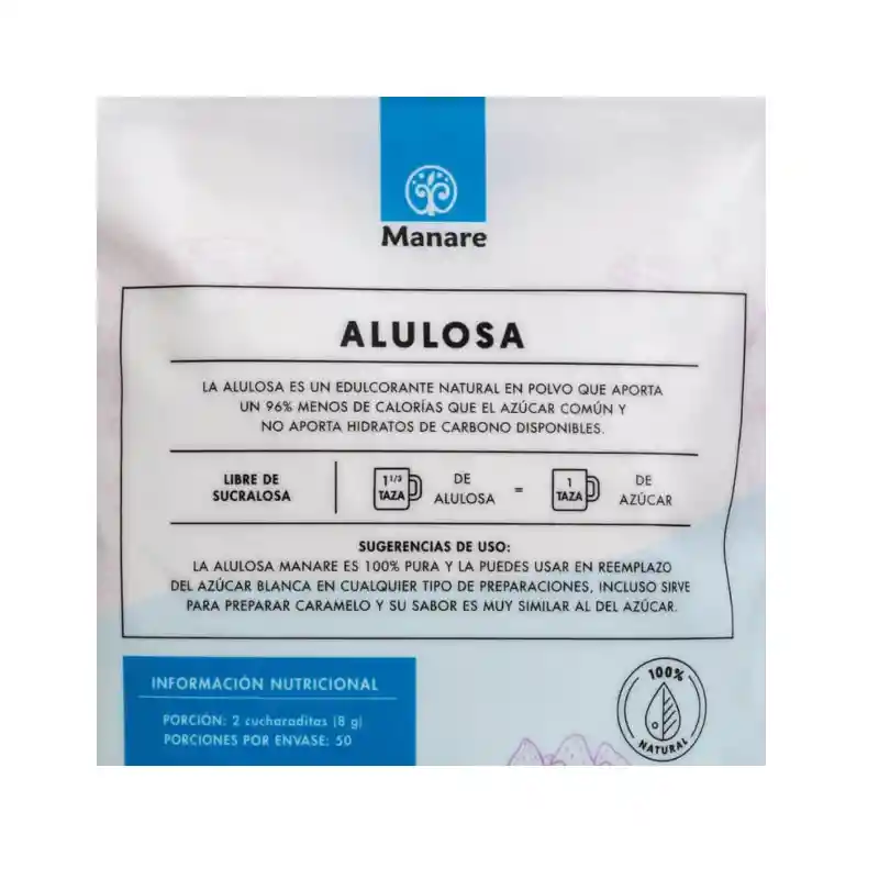 Alulosa 400g (sin Gluten) Manare 400g