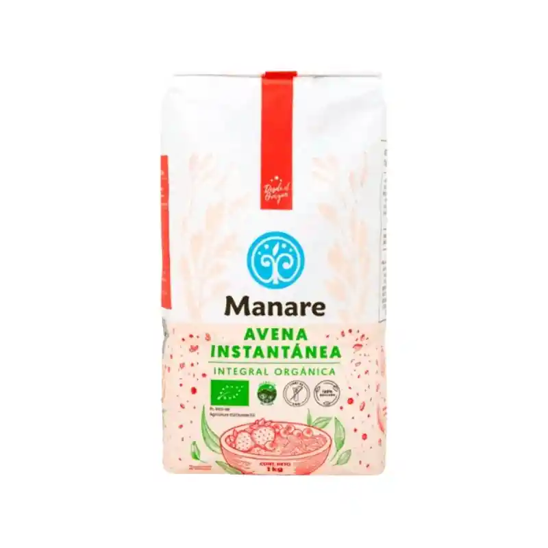 Avena Instantánea Integral Orgánica 750 Gr Manare