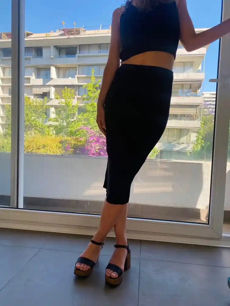 Falda Estrella Negro - Talla M