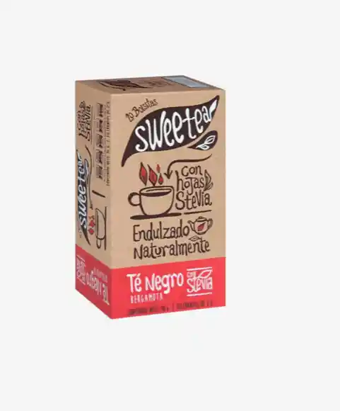 Té Negro Bergamota Con Stevia 20 Bolsitas