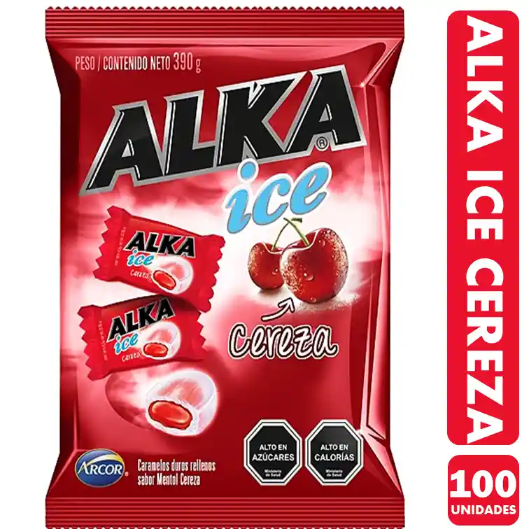 Alka Ice Cereza De Arcor (bolsa Con 100 Unidades)