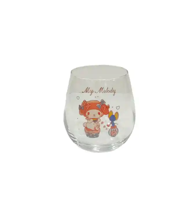 Vaso De Vidrio Ovalado Kawaii My Melody Licencia Sanrio