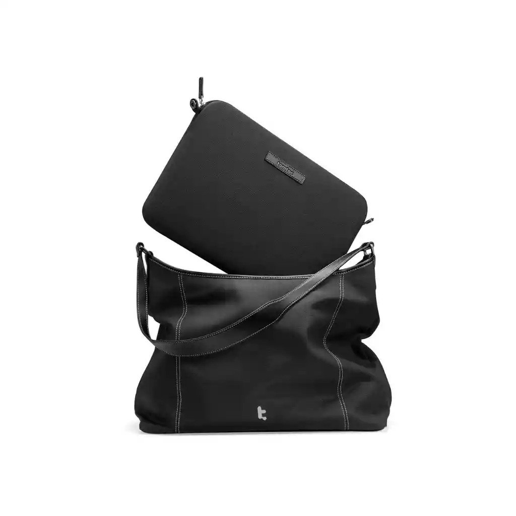 Tomtoc Bolso Tote Versatile-t28 + Funda Notebook 14" - Negro