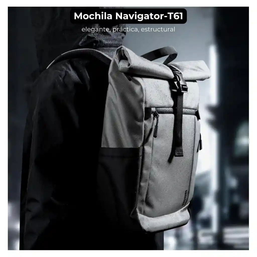 Tomtoc Mochila De Viaje Navigator-t61 Para Macbook 16" - Gris