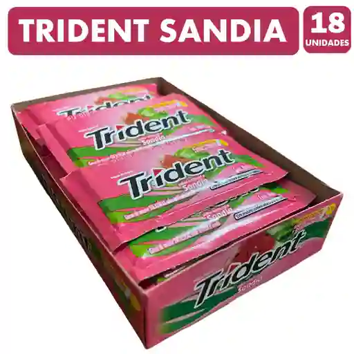 Chicle Trident Sabor Sandía (caja Con 18 Unidades)