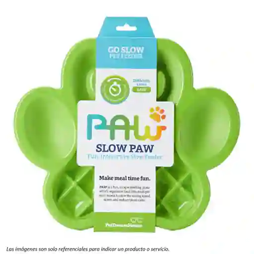 Paw Plato Lento Mediano Verde