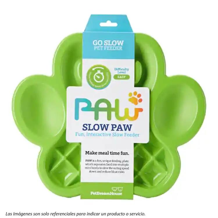 Paw Plato Lento Mediano Verde