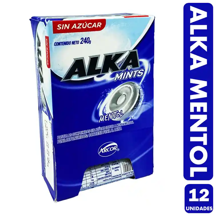 Caramelo Alka Vitafresh Mental Mentol (caja Con 12 Un)