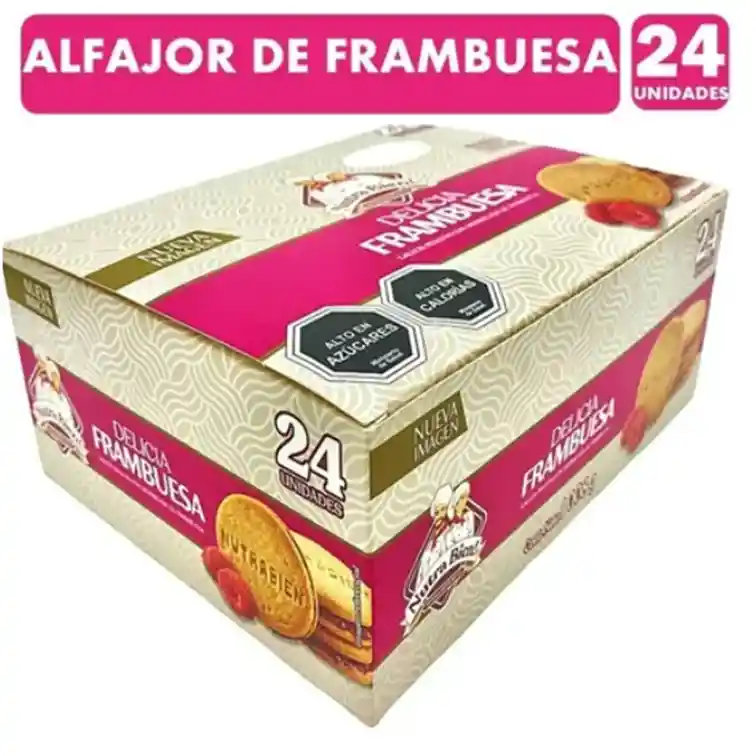 Alfajor Delicia Frambuesa Nutra Bien (caja Con 24 Unidades)