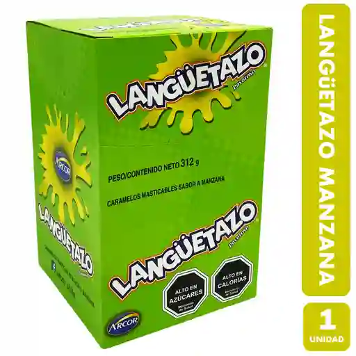 Langüetazo Manzana - Caramelos Masticables (caja Con 24 Un)