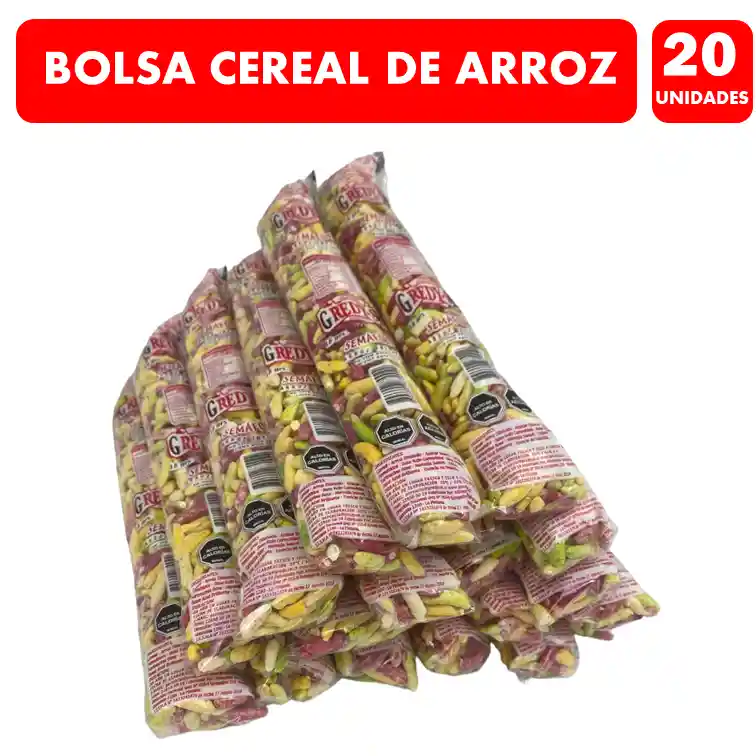 Bolsa De Cereal De Arroz (contiene 20 Unidades)