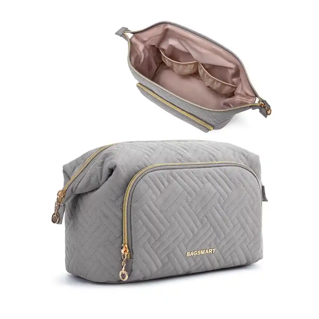 Bagsmart Estuche Cosmetiquero Tejido - Gris