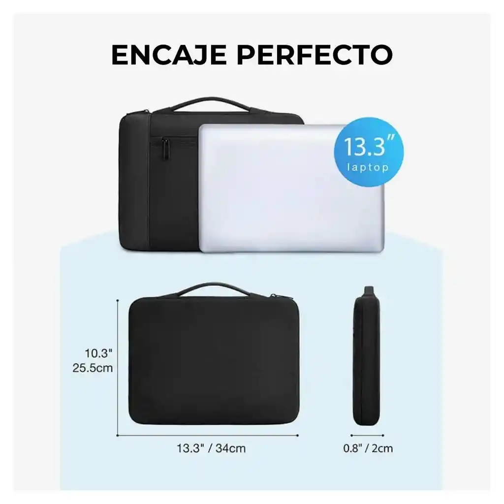 Bagsmart Maletín Hydrogen Para Notebook 13.3" - Negro