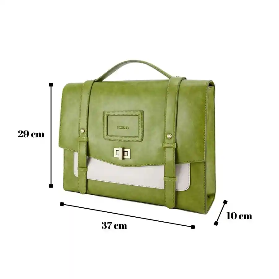 Ecosusi Mochila Cambridge Mujer Para Notebook De 14.7" - Verde