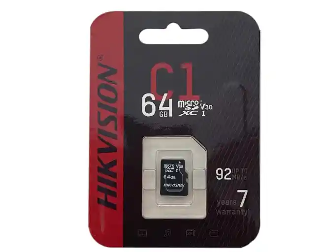 Memoria Micro Sd Hikvision 64gb V30 92mb/s