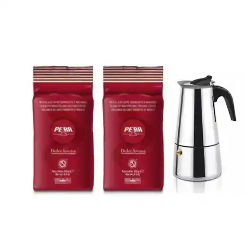 Packs Molidos Dolce Aroma Con Cafetera Moka