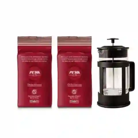 Packs Molidos Dolce Aroma Con Cafetera Francesa