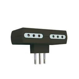 Adaptador Cuadruple Plano 10a Negro