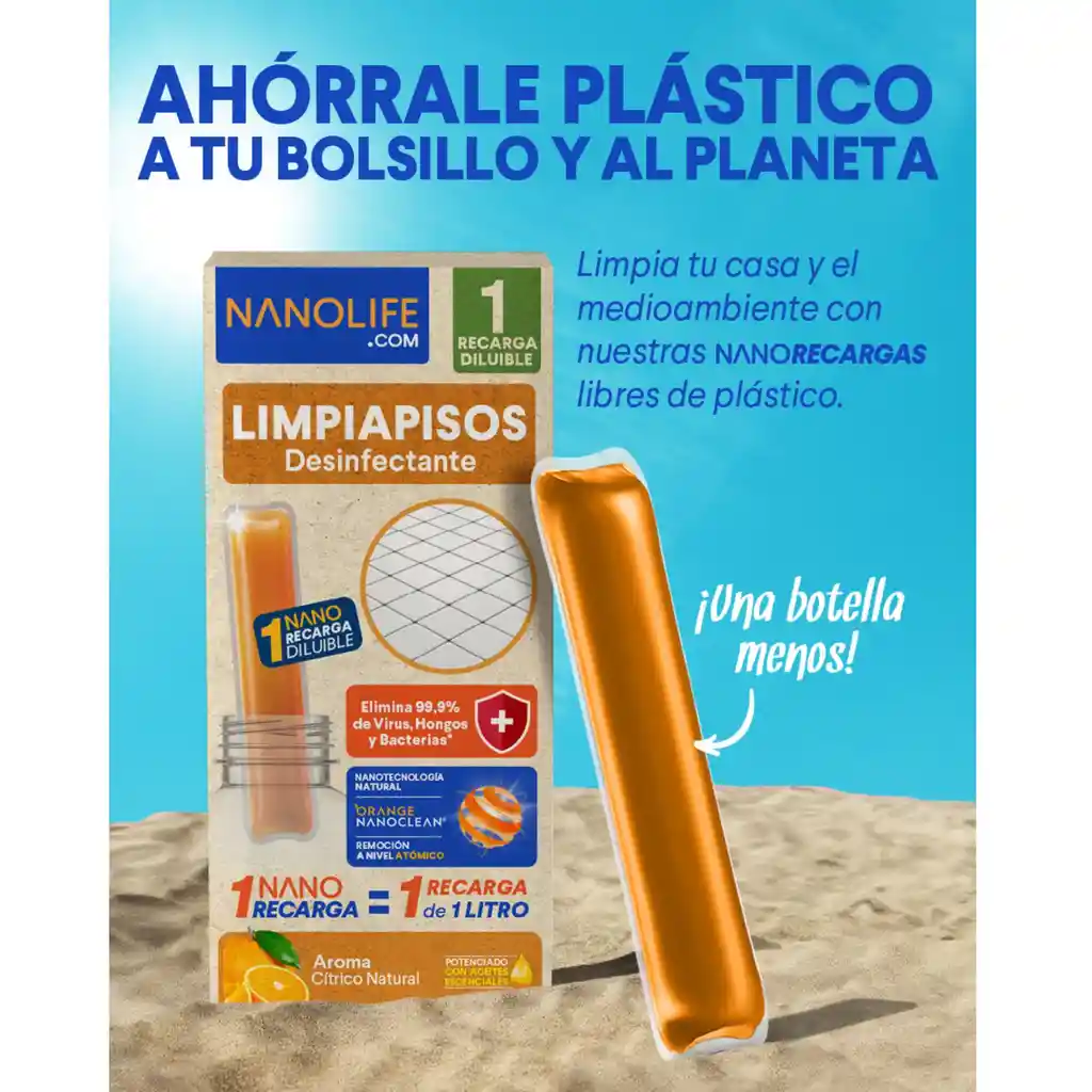 Limpiapisos Desinfectante Kit De Inicio Citrico Promocion + Recarga
