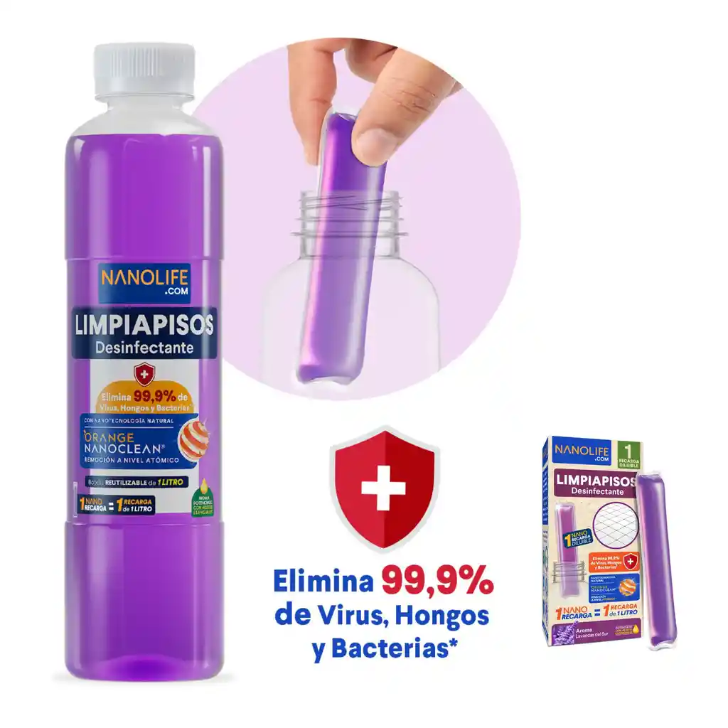 Limpiapisos Desinfectante Kit De Inicio Lavanda Promocion + Recarga