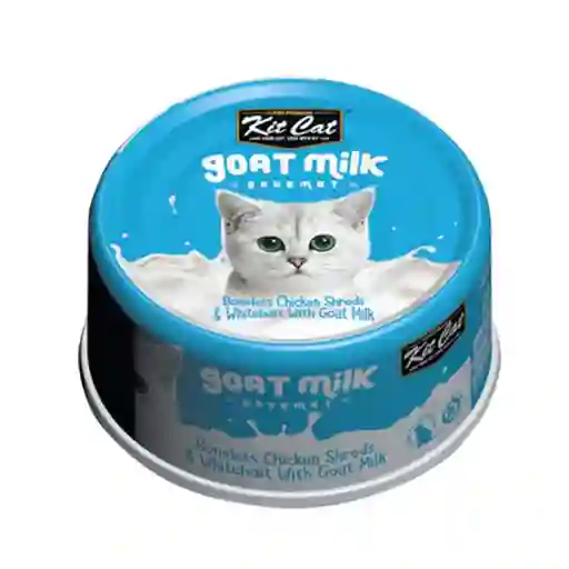 Kit Cat - Goat Milk Gourmet - Pollo Deshuesado Y Moralla (pez) Con Leche De Cabra 70g (gato)