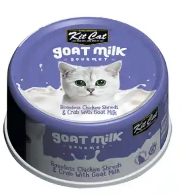 Kit Cat - Goat Milk Gourmet - Pollo Deshuesado Y Cangrejo Con Leche De Cabra 70g (gato)