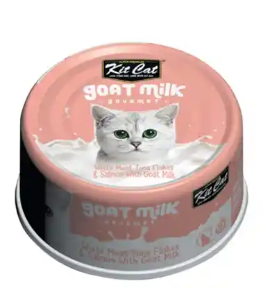 Kit Cat - Goat Milk Gourmet - Carne Blanca De Atun Y Salmon Con Leche De Cabra 70g (gato)