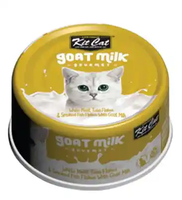 Kit Cat - Goat Milk Gourmet - Carne Blanca De Atun Y Pescado Ahumado ( Con Leche De Cabra 70g (gato)