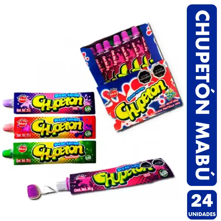 Caramelos Dulce Líquido Chupeton Mabú (envase Con 24un)
