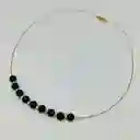 Collar Piedras Obsidiana