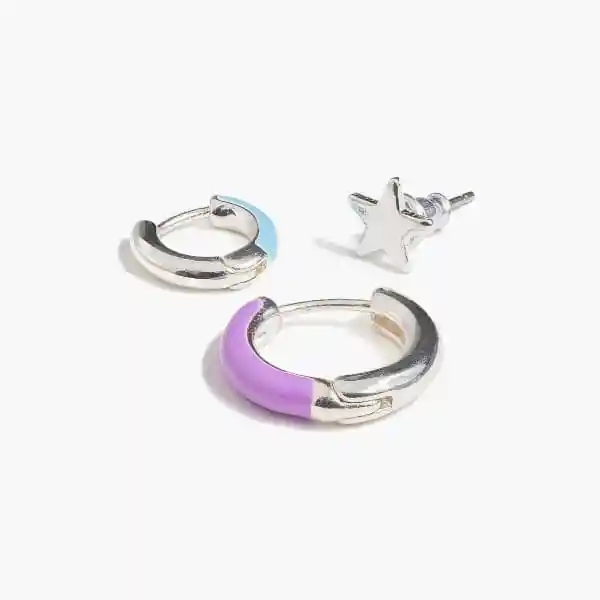 Set Aros Argollas Resina