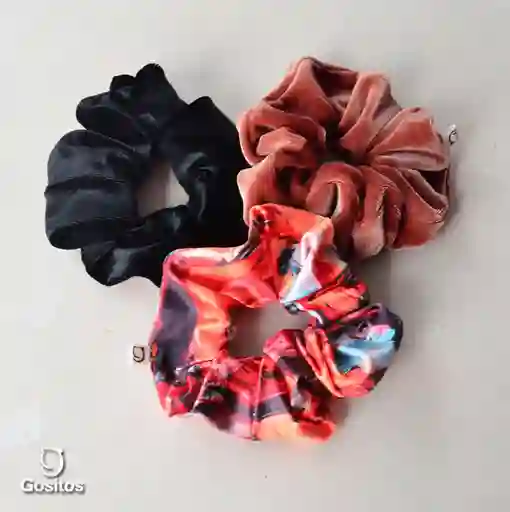 Tripack Scrunchies Arte Naranjo