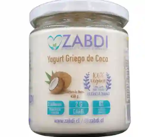 Yogurt Griego De Coco - 450 Gr - Zabdi