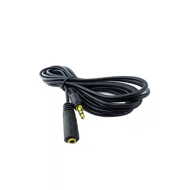 Cable De Audio 3.5mm Macho A Hembra 3m Negro