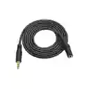 Cable De Audio 3.5mm Macho A Hembra 3m Negro