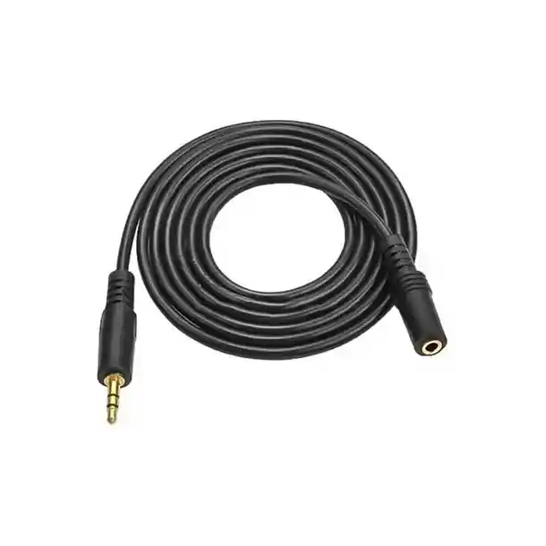 Cable De Audio 3.5mm Macho A Hembra 3m Negro