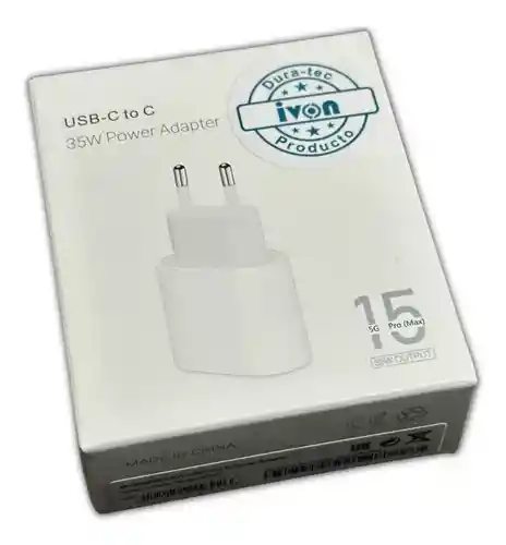 Adaptador Cargador De 35w Para Iphone Gama 15 / 14/ 13 /12