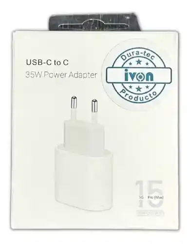 Adaptador Cargador De 35w Para Iphone Gama 15 / 14/ 13 /12