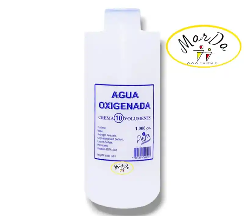 Agua Oxigenada Flora De 10 Volumen 1 Litro Oxidante En Crema