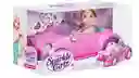 Zuru Sparkle Girlz Speedster Auto Convertible Rosado C/muñeca