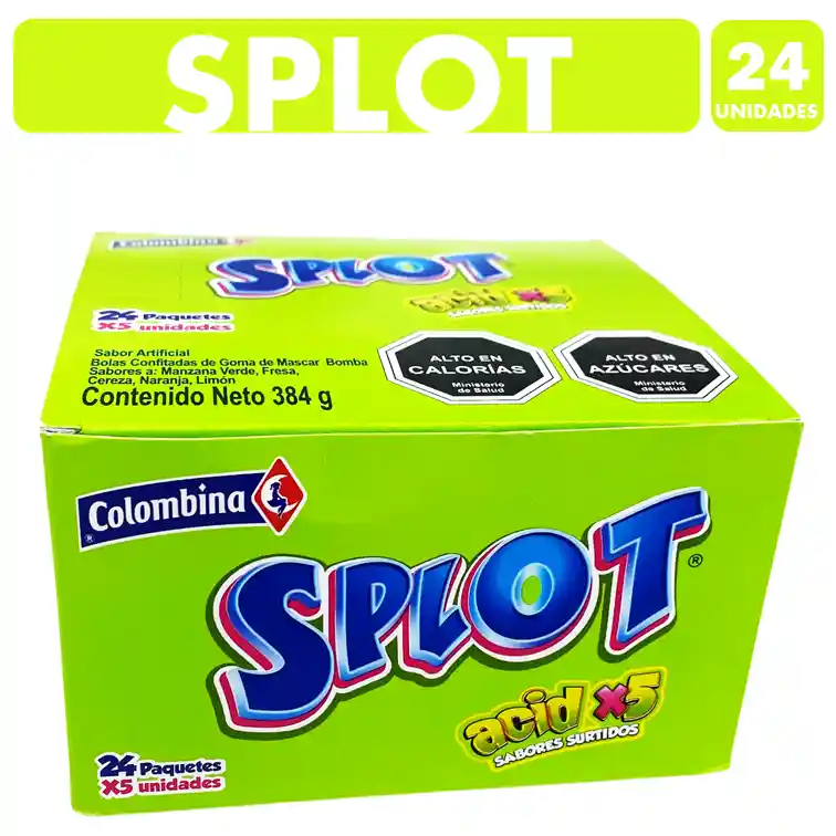 Chicle Splot Display 24 Unidades 16gr