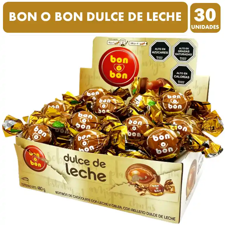 Bombones Bon O Bon Dulce De Leche (caja Con 30 Unidades)