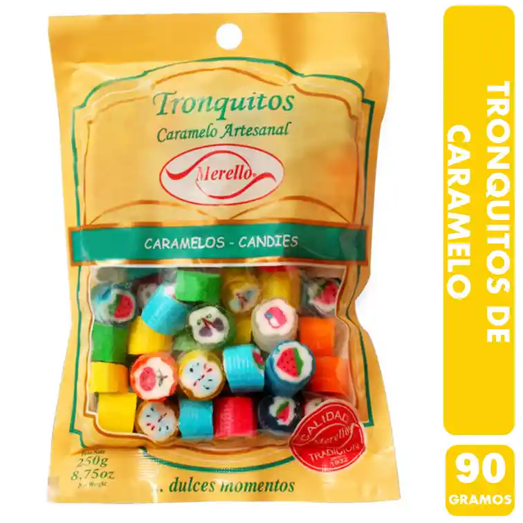 Tronquitos Merello - Caramelo Clasico (bolsa De 90 Gr)