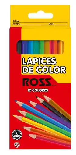 Lapices 12 Colores Largos Ross