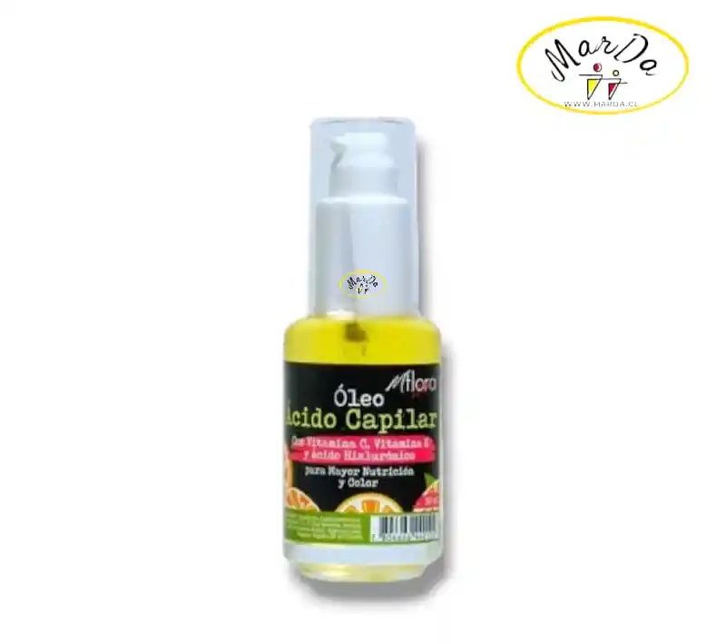 Aceite Capilar Acido Cítrica Sellado Color Flora Profesional 30 Ml