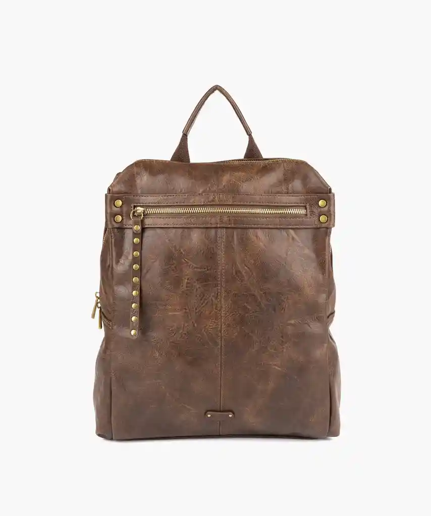 Mochila Mujer Cierre Frontal 15" Café