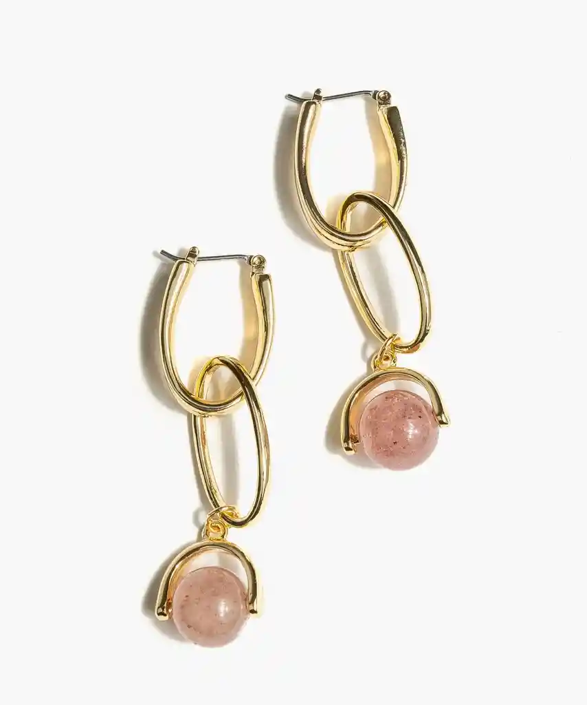 Aros Mujer Doble Argolla Dorado