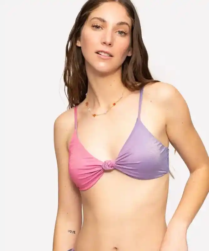 Bikini Mujer Nudo Degradé Xs Morado