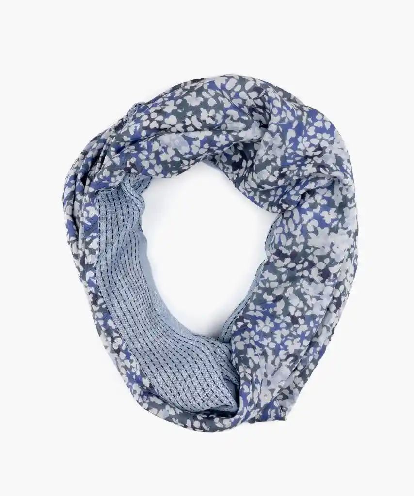 Bufanda Mujer Infinito Estampado Azul