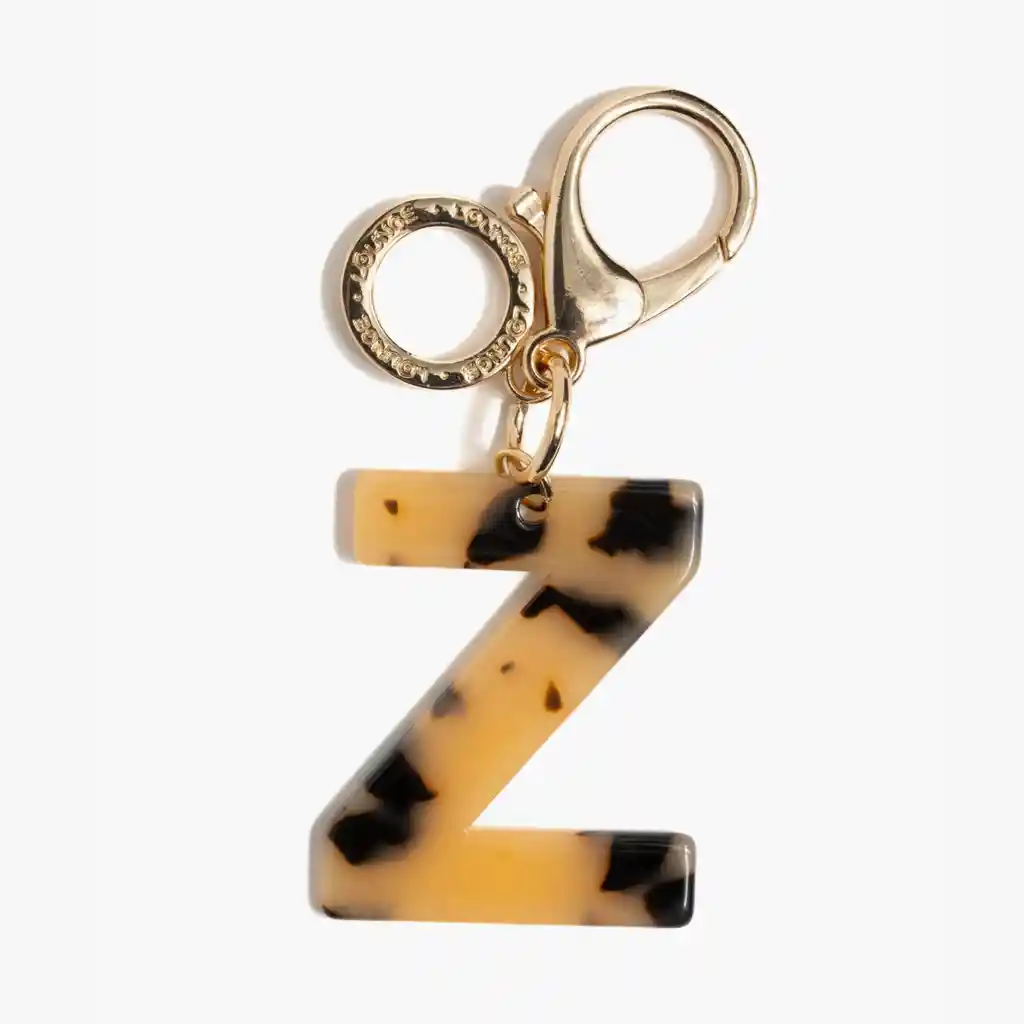 Llavero Mujer Letra Carey Z Dorado